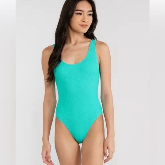NWT Cotton On Body Aqua Scoop Back Cheeky One-Piece Swimsuit - Picture 1 of 6